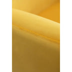 Fauteuil d'appoint dossier capitonné en velours vert / bleu / jaune avec pieds en métal doré - Utilisation unique