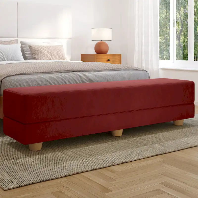 Banc convertible et lit jumeau en micro-velours Pinot / Camel / Café / Glace / Ivoire / Pâte de Beurre / Indigo - Usage unique