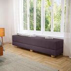 Banc convertible et lit jumeau en micro-velours Pinot / Camel / Café / Glace / Ivoire / Pâte de Beurre / Indigo - Usage unique