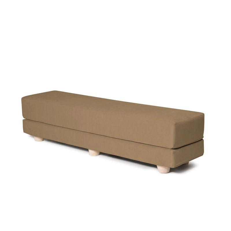 Banc convertible et lit jumeau en micro-velours Pinot / Camel / Café / Glace / Ivoire / Pâte de Beurre / Indigo - Usage unique