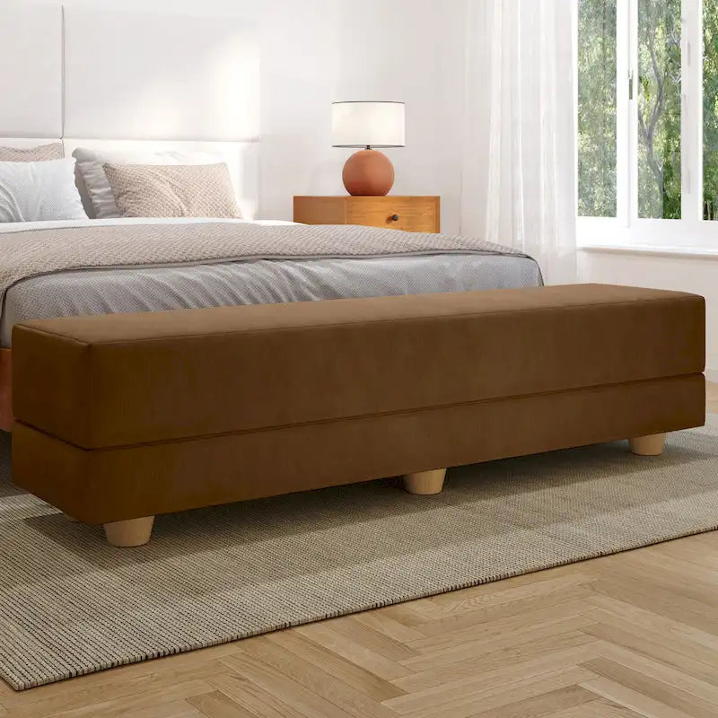 Banc convertible et lit jumeau en micro-velours Pinot / Camel / Café / Glace / Ivoire / Pâte de Beurre / Indigo - Usage unique