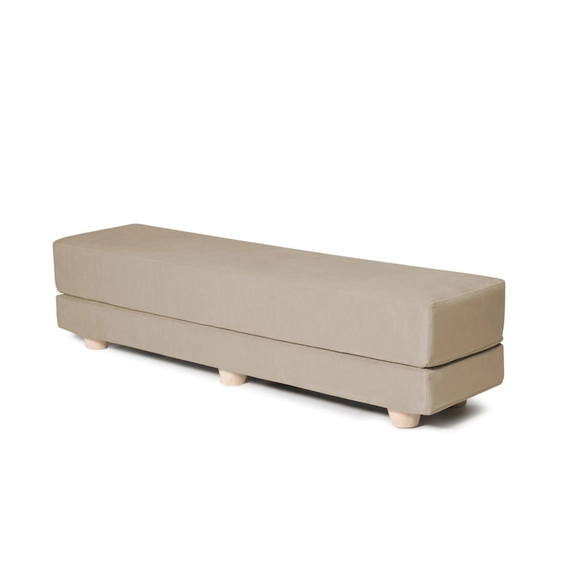 Banc convertible et lit jumeau en micro-velours Pinot / Camel / Café / Glace / Ivoire / Pâte de Beurre / Indigo - Usage unique