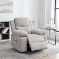 Fauteuil inclinable électrique en velours beige/bleu/gris clair/camel/gris foncé avec fonctions chauffante et massage - Usage unique