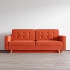Canapé-lit futon moderne Queen avec rangement - Vert / Bleu marine / Gris / Orange / Bleu / Jaune / Vert foncé / Marron / Bordeaux - Convient pour 3 personnes