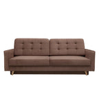 Canapé-lit futon moderne Queen avec rangement - Vert / Bleu marine / Gris / Orange / Bleu / Jaune / Vert foncé / Marron / Bordeaux - Convient pour 3 personnes