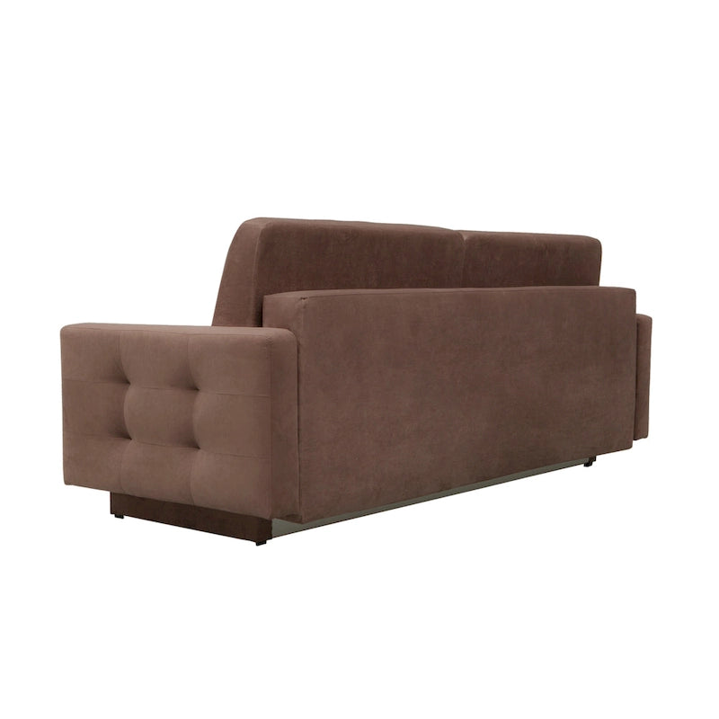 Canapé-lit futon moderne Queen avec rangement - Vert / Bleu marine / Gris / Orange / Bleu / Jaune / Vert foncé / Marron / Bordeaux - Convient pour 3 personnes