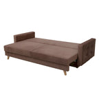 Canapé-lit futon moderne Queen avec rangement - Vert / Bleu marine / Gris / Orange / Bleu / Jaune / Vert foncé / Marron / Bordeaux - Convient pour 3 personnes