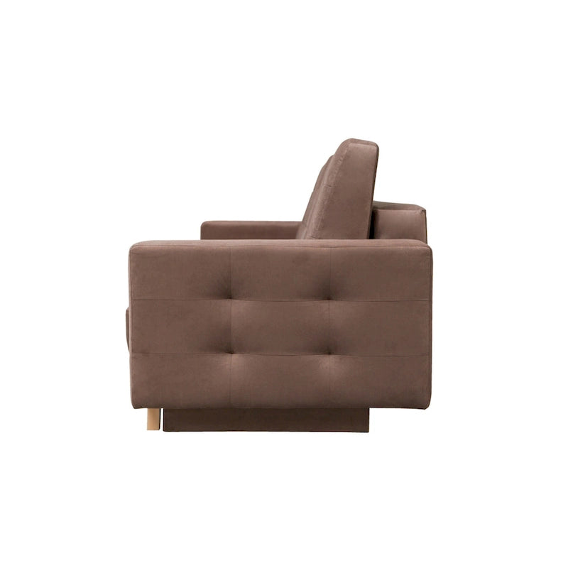 Canapé-lit futon moderne Queen avec rangement - Vert / Bleu marine / Gris / Orange / Bleu / Jaune / Vert foncé / Marron / Bordeaux - Convient pour 3 personnes