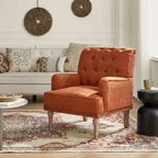 Fauteuil d'appoint classique capitonné avec cloutage et accoudoirs, disponible en ivoire/bleu marine/bleu/anthracite/avoine/beige/étain/rouille/gris/noir - Usage unique
