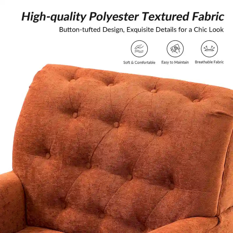 Fauteuil d'appoint classique capitonné avec cloutage et accoudoirs, disponible en ivoire/bleu marine/bleu/anthracite/avoine/beige/étain/rouille/gris/noir - Usage unique