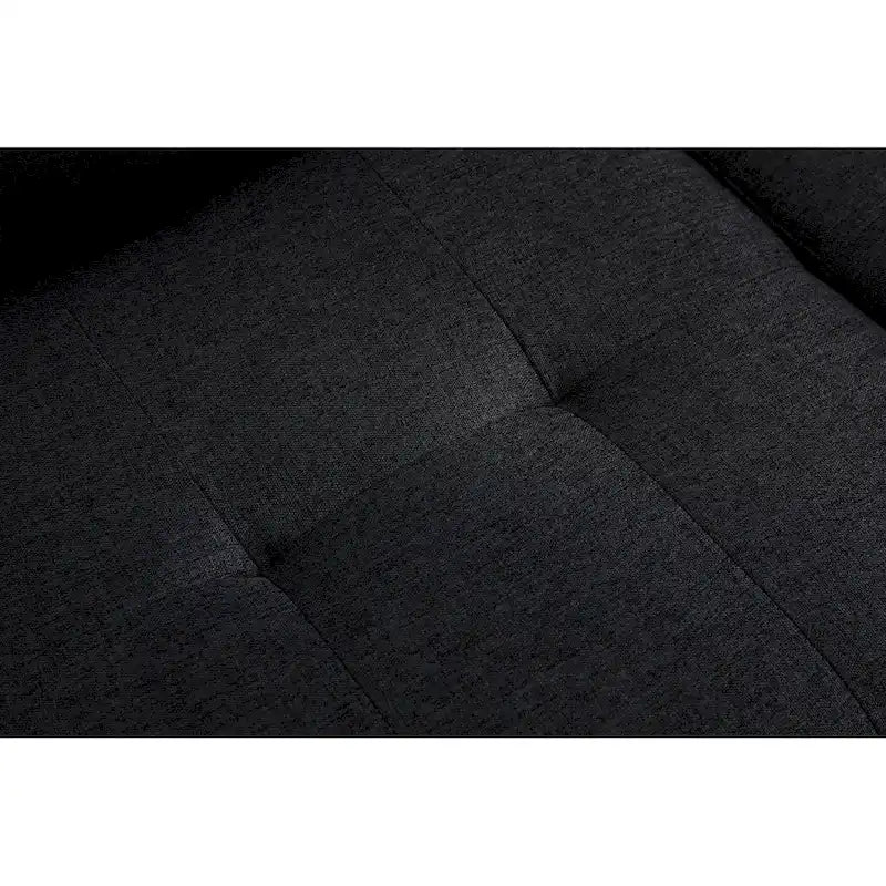Canapé sectionnel en tissu polyester gris/noir avec méridienne interchangeable et porte-gobelets - 3 places et plus