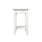 Table d'appoint en bois massif de style Mission Noyer/Espresso/Blanc/Gris avec station de recharge USB - Usage unique