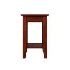 Table d'appoint en bois massif de style Mission Noyer/Espresso/Blanc/Gris avec station de recharge USB - Usage unique