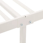 Lit plateforme en fer moderne noir/blanc - Convient pour 2 personnes