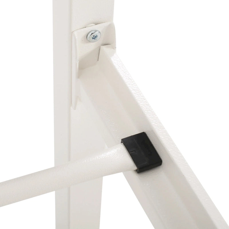 Lit plateforme en fer moderne noir/blanc - Convient pour 2 personnes
