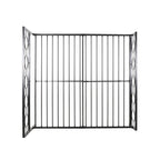 Lit plateforme en fer moderne noir/blanc - Convient pour 2 personnes