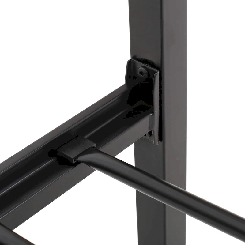 Lit plateforme en fer moderne noir/blanc - Convient pour 2 personnes