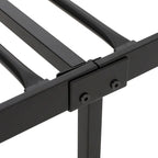 Lit plateforme en fer moderne noir/blanc - Convient pour 2 personnes