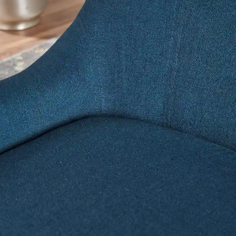Fauteuil club contemporain en tissu avec pieds en bouleau, couleur bleu marine/charbon – Usage unique