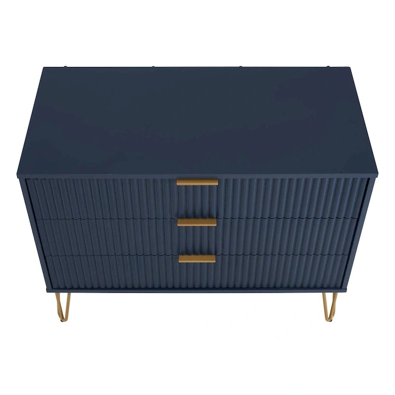 Manhattan Comfort Dumbo Modern 3 Drawer Bedroom Dresser