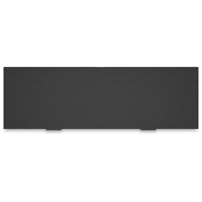 Commode noire mate à 6 tiroirs avec accents étain – Usage unique