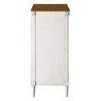 Commode traditionnelle en bois massif à 4 tiroirs - Gris antique / Blanc antique / Espresso - Usage unique