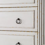 Commode traditionnelle en bois massif à 4 tiroirs - Gris antique / Blanc antique / Espresso - Usage unique