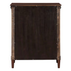 Commode traditionnelle en bois massif à 4 tiroirs - Gris antique / Blanc antique / Espresso - Usage unique