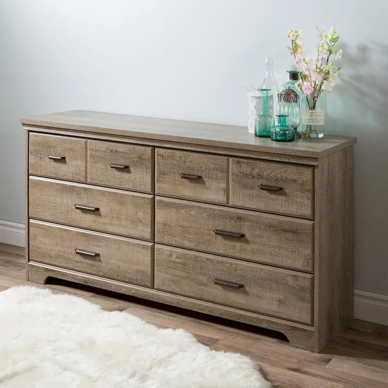 Commode double à 6 tiroirs style chalet multicolore - Usage unique