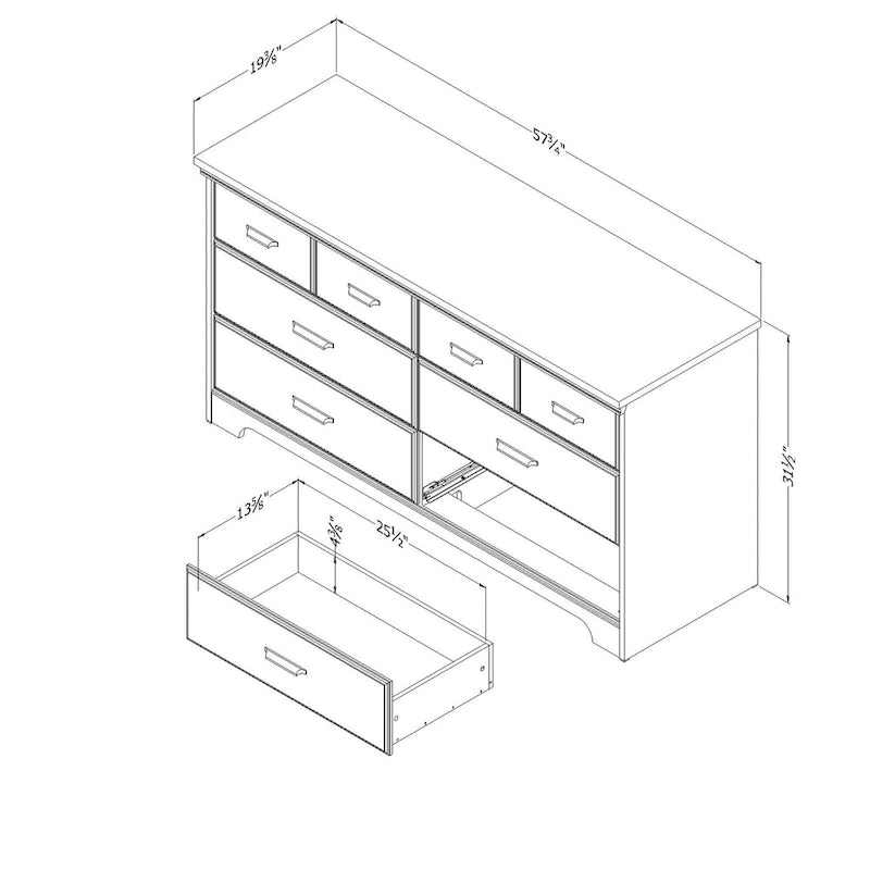 Commode double à 6 tiroirs style chalet multicolore - Usage unique