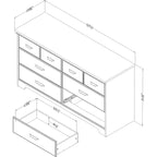 Commode double à 6 tiroirs style chalet multicolore - Usage unique