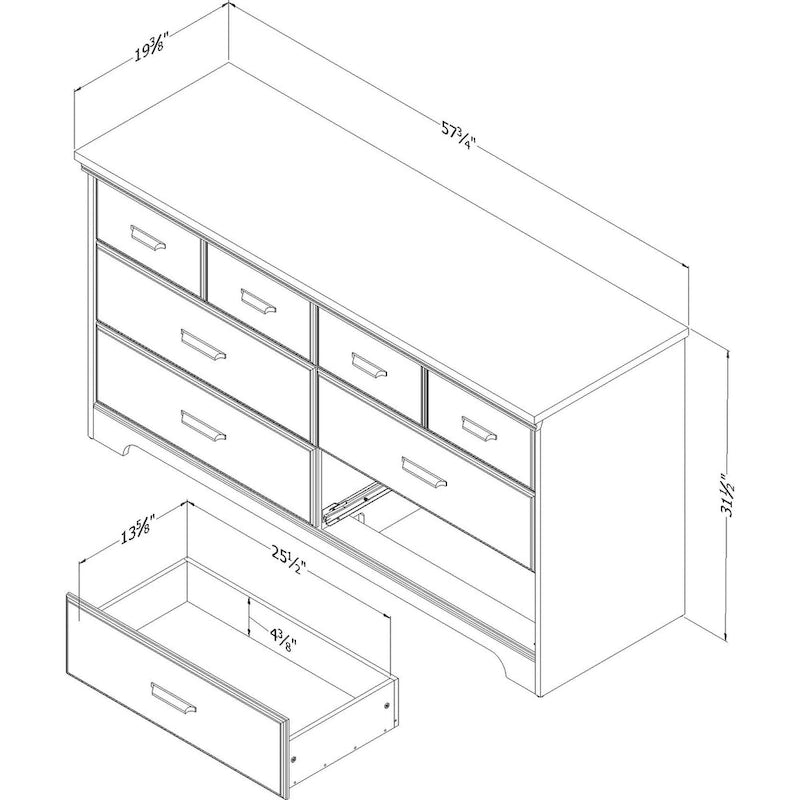 Commode double à 6 tiroirs style chalet multicolore - Usage unique