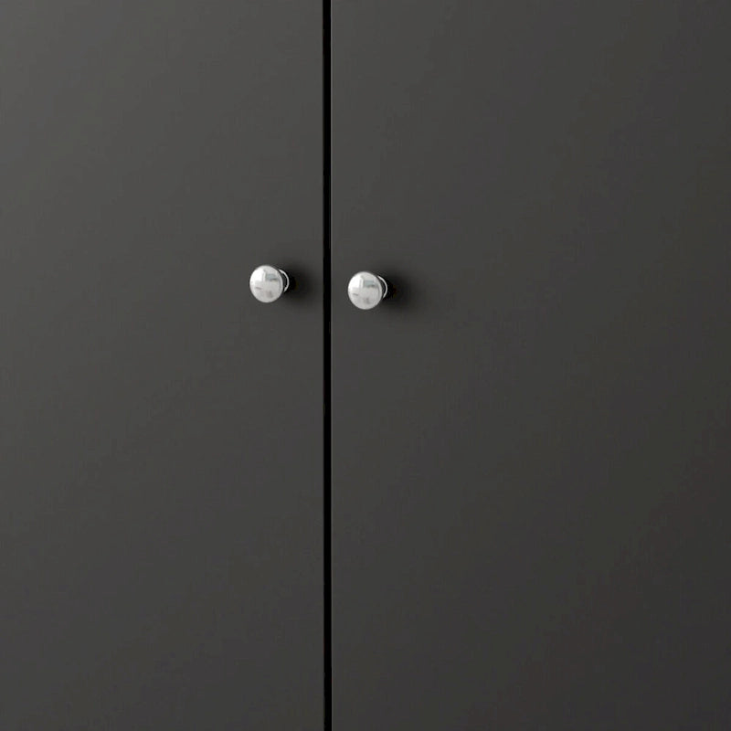 Meuble de rangement pour chaussures à 2 portes et 9 niveaux Blanc/Noir - Usage unique