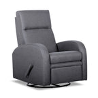 Fauteuil inclinable planeur manuel gris avec mouvement à 360° et repose-pieds rembourré - Utilisation individuelle