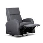 Fauteuil inclinable planeur manuel gris avec mouvement à 360° et repose-pieds rembourré - Utilisation individuelle
