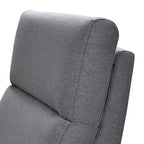 Fauteuil inclinable planeur manuel gris avec mouvement à 360° et repose-pieds rembourré - Utilisation individuelle