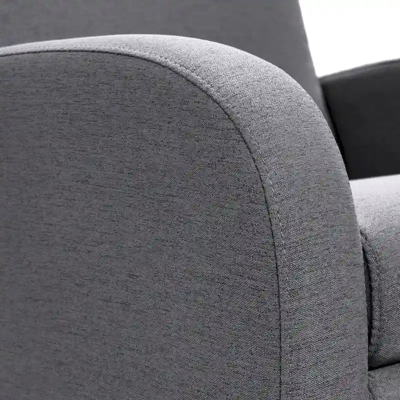Fauteuil inclinable planeur manuel gris avec mouvement à 360° et repose-pieds rembourré - Utilisation individuelle