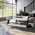 DH BASIC Contemporary White 49-inch Lift-top Coffee Table by Denhour
