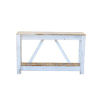 Table console en bois de récupération naturel en forme de A - Utilisation unique