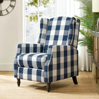 Noir / Oiseau / Rouge / Fleur / Jardin / Feuilles / Bleu / Indigo / Beige / Bleu marine Fauteuil inclinable manuel à dossier haut mi-siècle - Usage unique