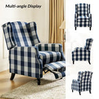 Noir / Oiseau / Rouge / Fleur / Jardin / Feuilles / Bleu / Indigo / Beige / Bleu marine Fauteuil inclinable manuel à dossier haut mi-siècle - Usage unique