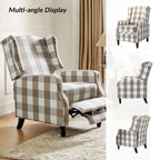 Noir / Oiseau / Rouge / Fleur / Jardin / Feuilles / Bleu / Indigo / Beige / Bleu marine Fauteuil inclinable manuel à dossier haut mi-siècle - Usage unique