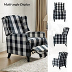 Noir / Oiseau / Rouge / Fleur / Jardin / Feuilles / Bleu / Indigo / Beige / Bleu marine Fauteuil inclinable manuel à dossier haut mi-siècle - Usage unique