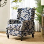Noir / Oiseau / Rouge / Fleur / Jardin / Feuilles / Bleu / Indigo / Beige / Bleu marine Fauteuil inclinable manuel à dossier haut mi-siècle - Usage unique