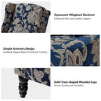 Noir / Oiseau / Rouge / Fleur / Jardin / Feuilles / Bleu / Indigo / Beige / Bleu marine Fauteuil inclinable manuel à dossier haut mi-siècle - Usage unique