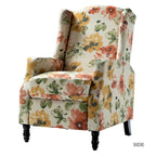 Noir / Oiseau / Rouge / Fleur / Jardin / Feuilles / Bleu / Indigo / Beige / Bleu marine Fauteuil inclinable manuel à dossier haut mi-siècle - Usage unique