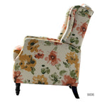 Noir / Oiseau / Rouge / Fleur / Jardin / Feuilles / Bleu / Indigo / Beige / Bleu marine Fauteuil inclinable manuel à dossier haut mi-siècle - Usage unique