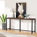 Table console extra longue marron / or / marron rustique - Usage unique