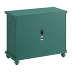 Meuble TV traditionnel gris antique / blanc crème / vert sarcelle / noir / bleu catalina / bleu-noyer / blanc-gris avec portes vitrées à croisillons - Usage unique