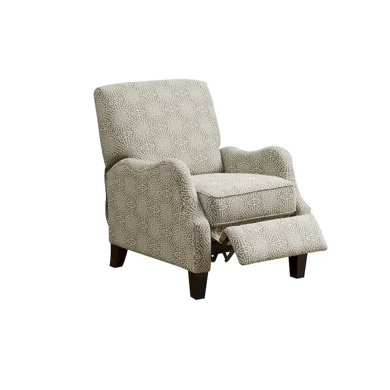 Fauteuil inclinable manuel multi beige/multi bleu en tissu de transition – Usage unique